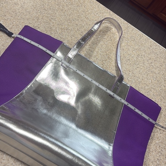 Clinique tote bag purple and silver - Picture 5 of 8